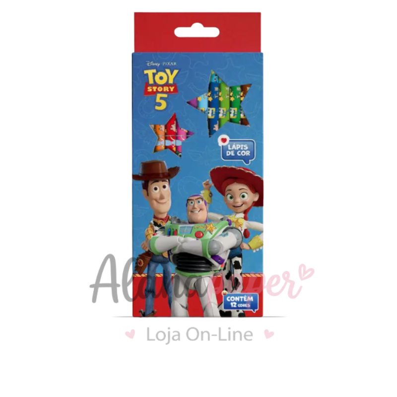 📌 Lápis de Cor Toy Story 5 com 12 Cores – Tris