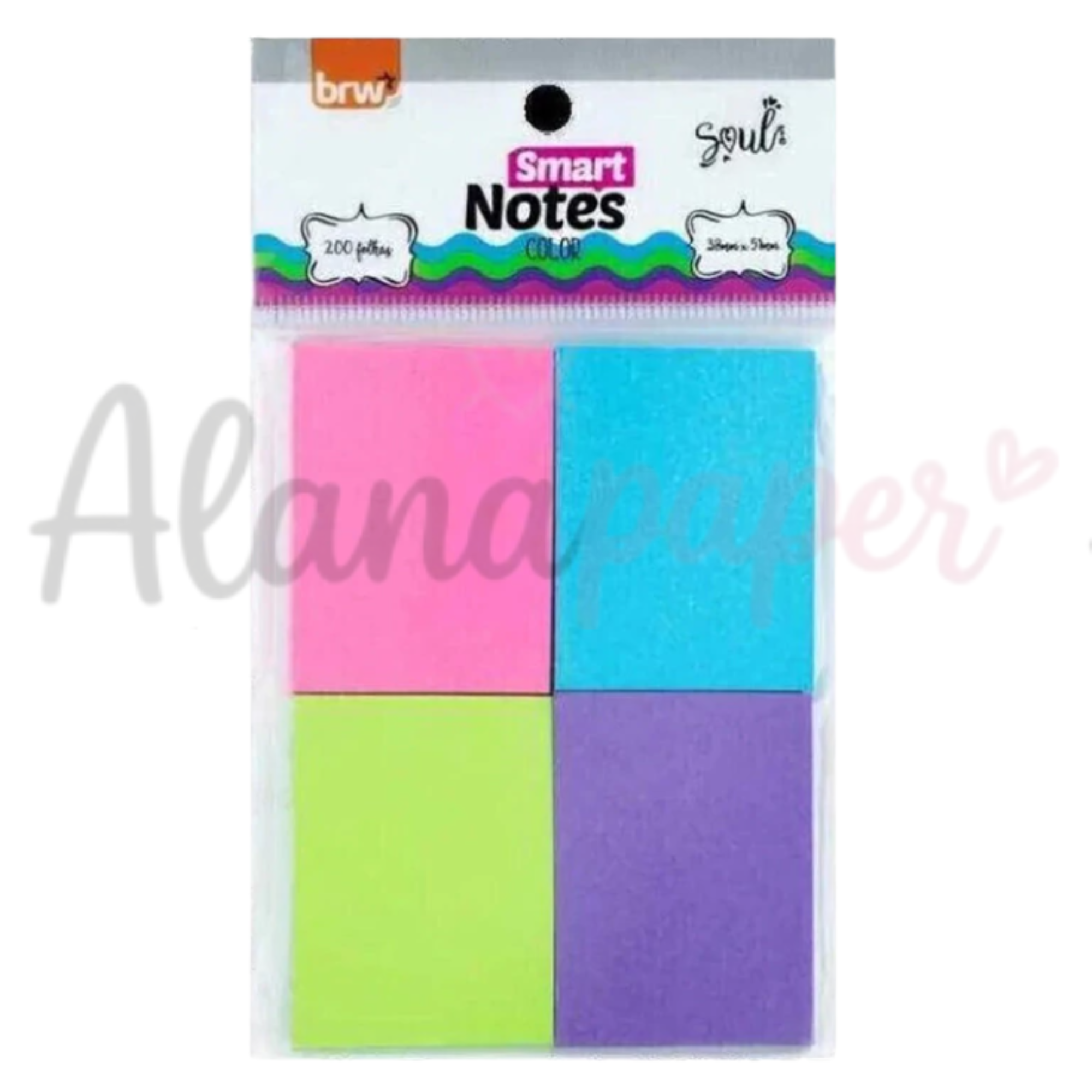📌 Bloco Adesivo Smart Notes 38x51mm Color Neon – BRW