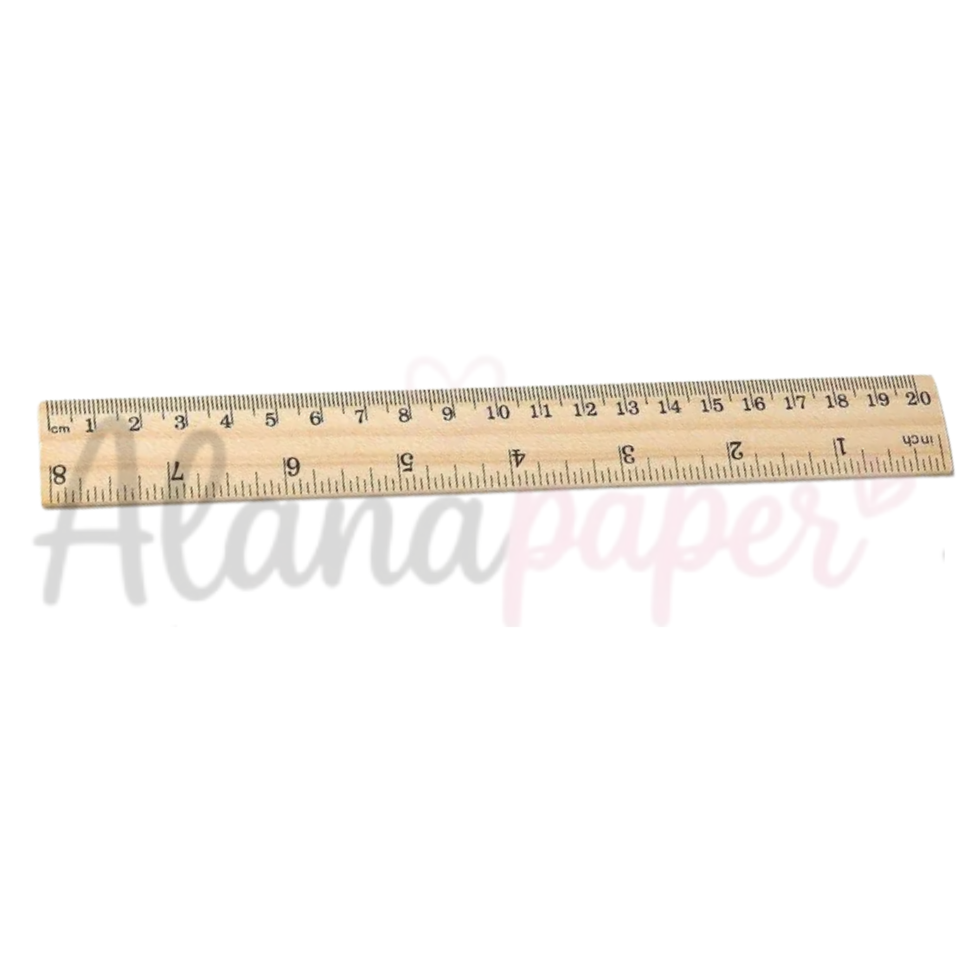 Régua de Madeira Escolar e Artesanato 20cm - Ecológica e Resistente