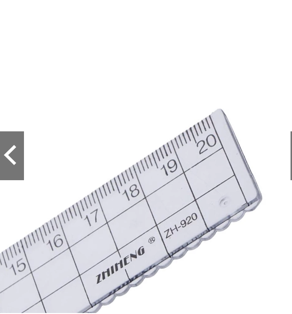 Régua Quadriculada Centimetrada 20cm - Ideal para Costura e Artesanato