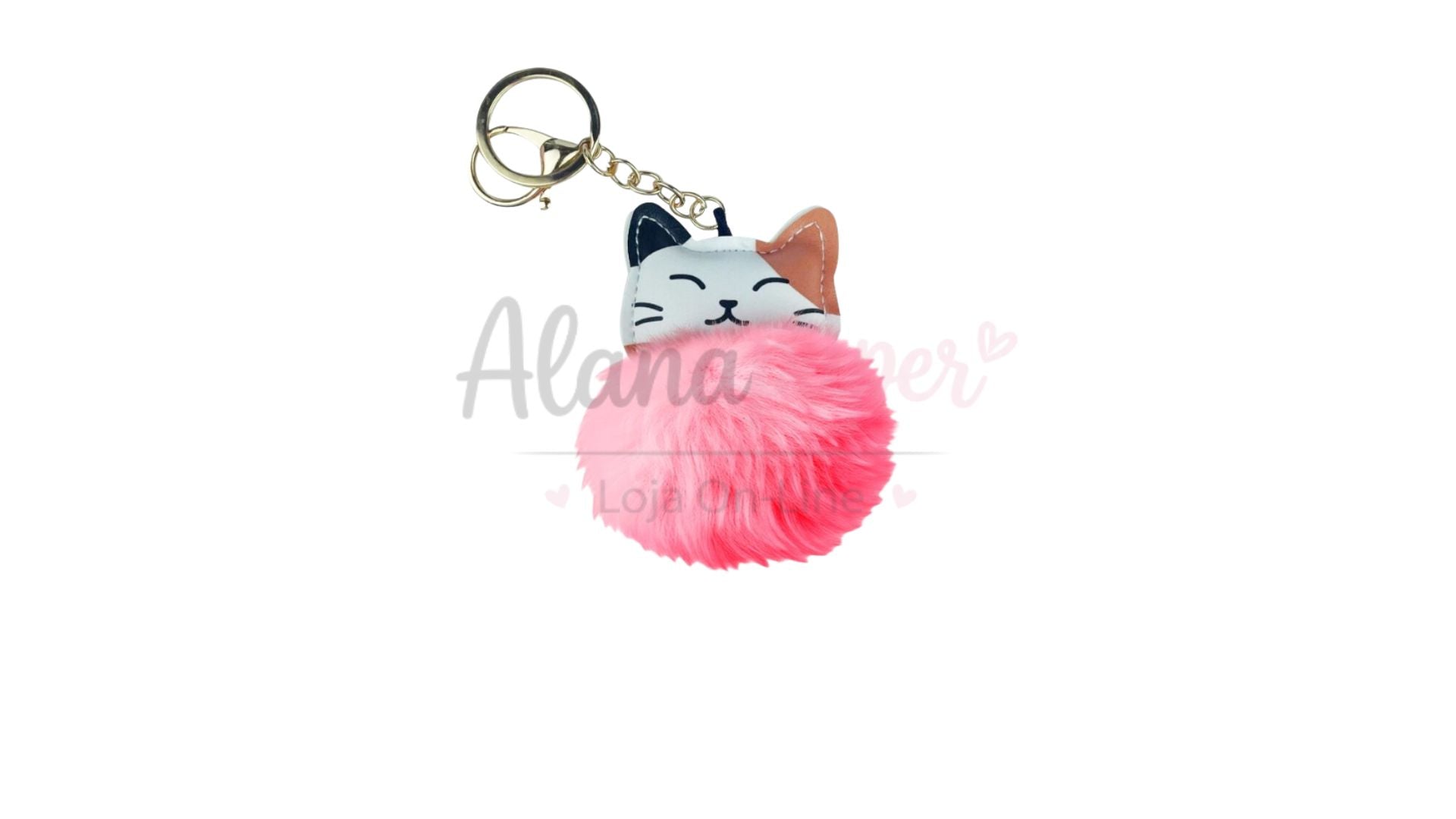 📌 Chaveiro de Pelúcia Mini Gato – Fofy