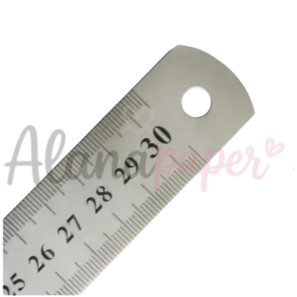 Régua de Metal em Aço Inox 30cm Professional - Alta Precisão