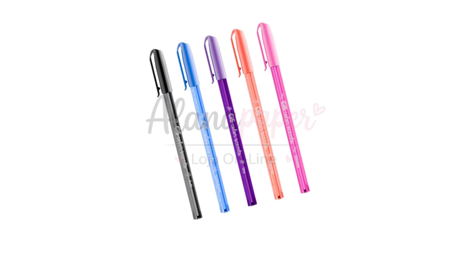📌 Conjunto Caneta Esferográfica Color Scents 5 Cores – CiS