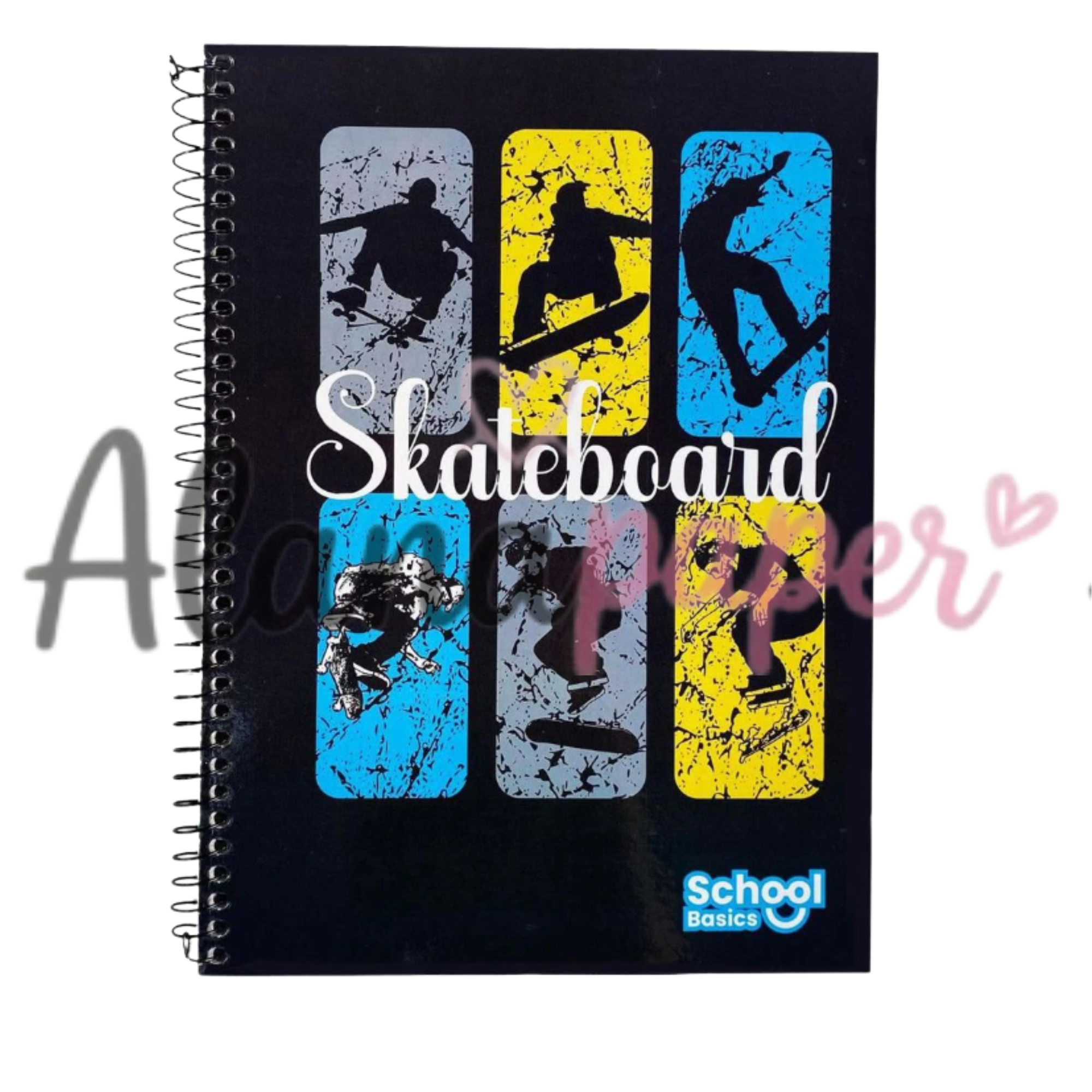 Caderno Universitário Skateboard 1 Matéria 80 Folhas - Estilo e Atitude