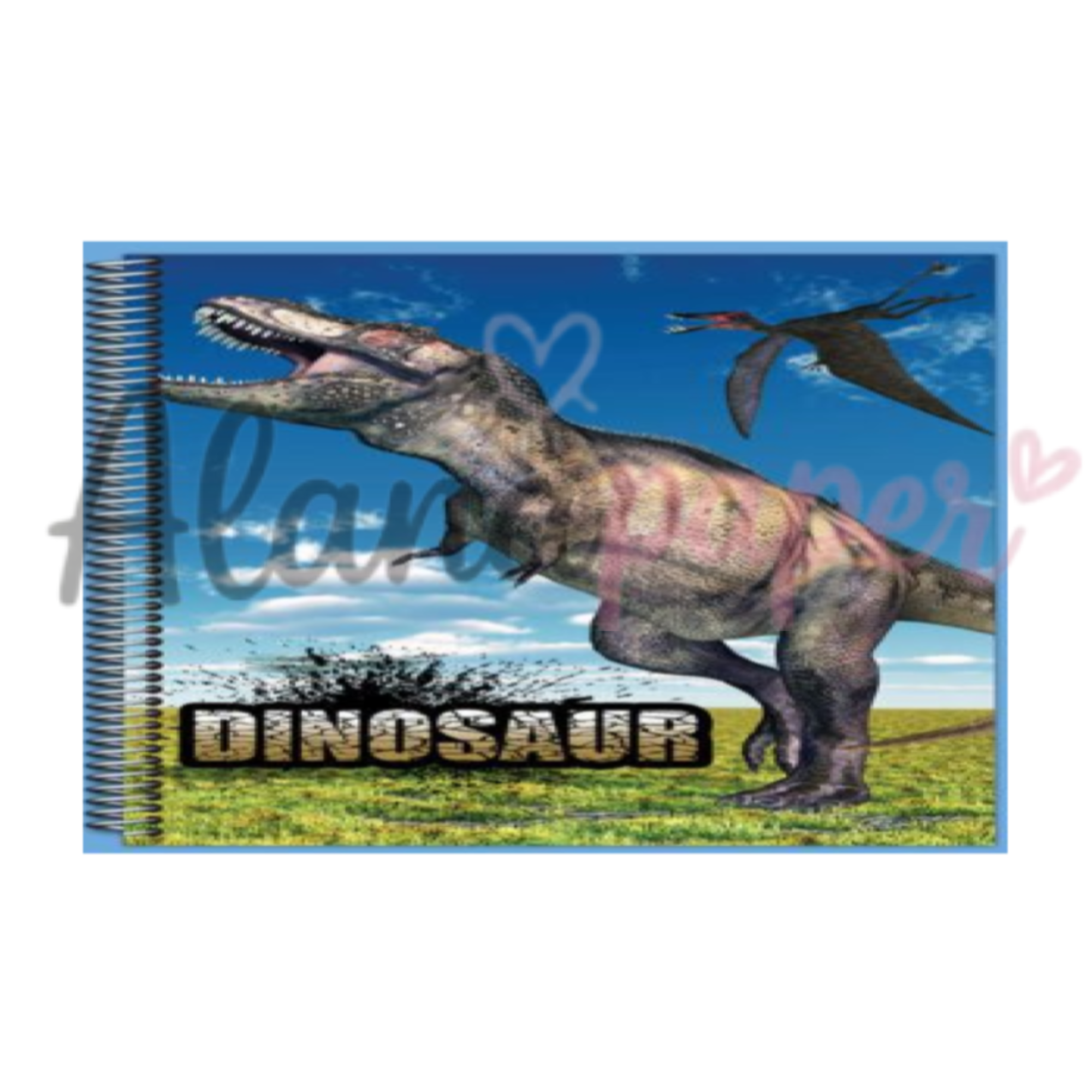 Caderno de Cartografia e Desenho Dinossauro Capa Dura - Espiral