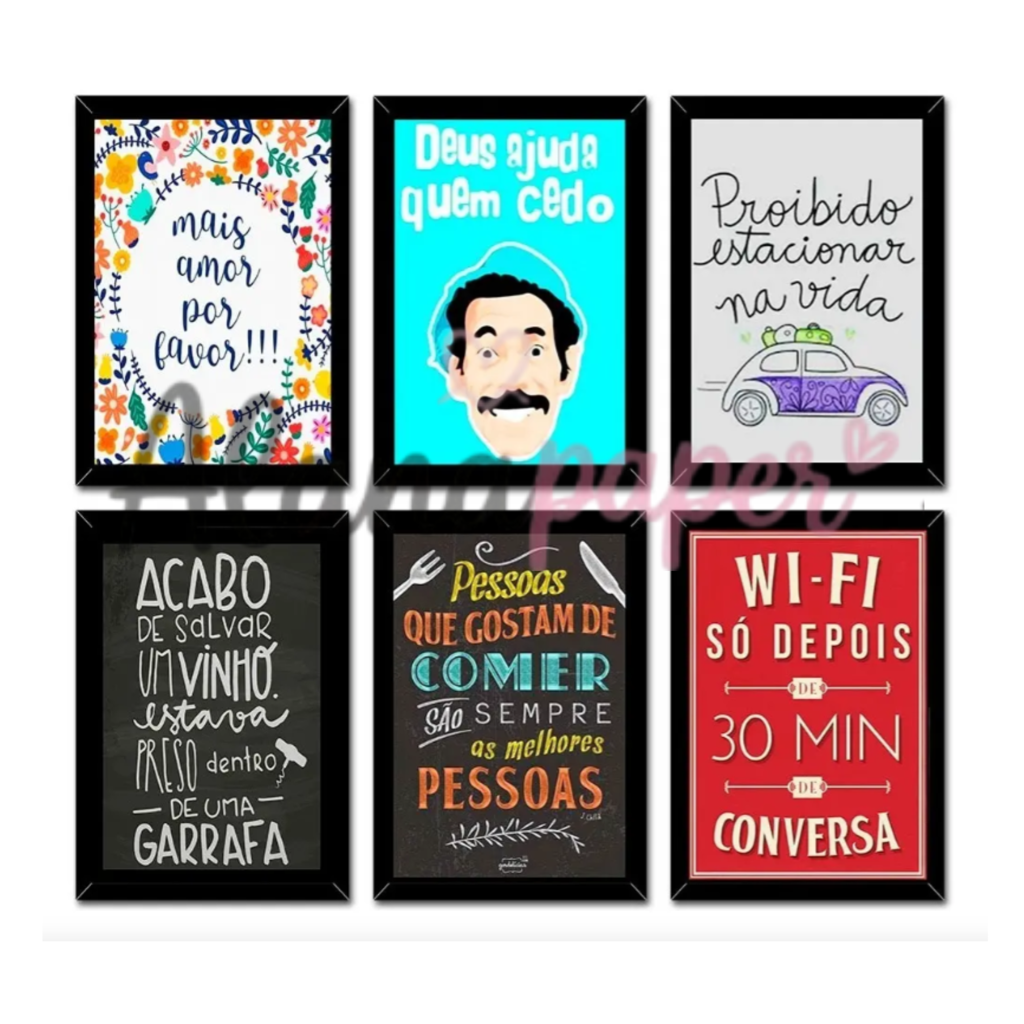 Placas Decorativas Frases Engraçadas Mdf Com Dupla Face