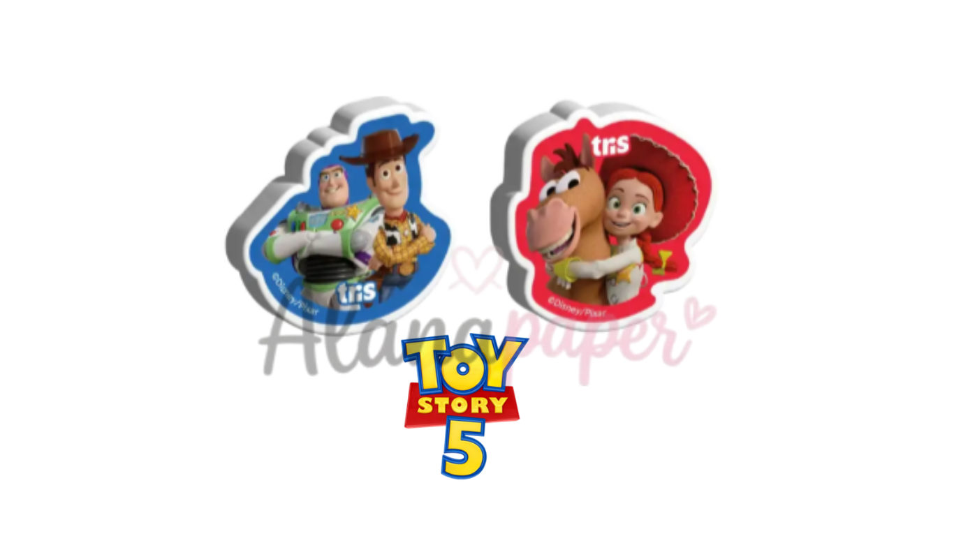 📌 Borracha Escolar com Capa Toy Story 5 – Tris
