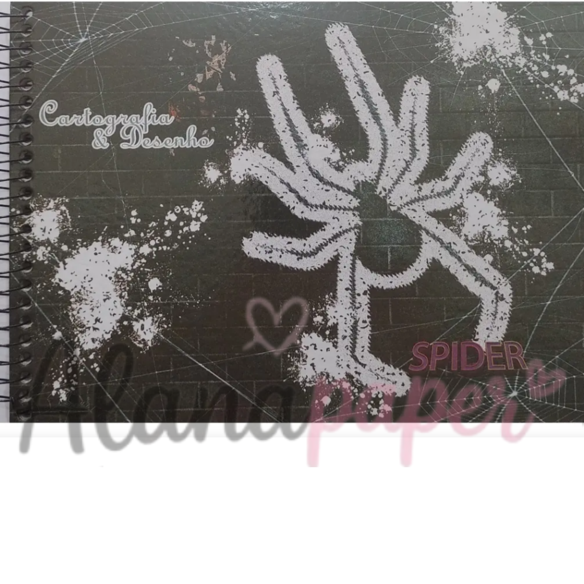 Caderno de Cartografia e Desenho X-Spider Máxima 96 Folhas Capa Dura